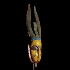 African Tribal Face Mask Wood Home Décor Traditional Tribal Handicraft GURO-9804 picture
