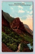 Provo Canyon UT-Utah, On Line of Denver & Rio Grande RR, Vintage Postcard picture