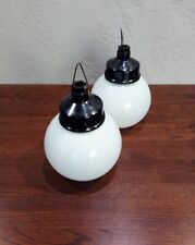 2 pcs Vintage white lamp, loft chandelier, vintage white lamp, pendant white  picture