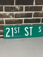 21st South ST Retired street signs From Pell City Alabama Old Style Sign Vintage picture