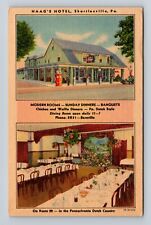 Shartlesville PA-Pennsylvania, Haag's Hotel, Dining, Route 22, Vintage Postcard picture