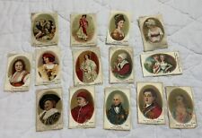 Antique Cigarette Silks, Lot Of 14, Old Masters, Victorian Era, Ladies, Gents picture
