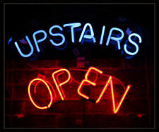 New Upstairs open Beer Bar Neon Light Sign 24