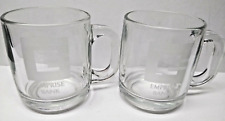 2X VINTAGE CLEAR GLASS 3.5