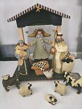 Williraye Studio-O'Holy Night Joseph, Mary & Manger Animals Creche Angel Set picture