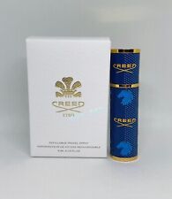Creed Blue / Gold Leather Refillable Travel Spray Atomizer 0.16oz / 5ml NIB picture