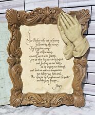 The Lords Prayer Praying Hands Picture Frame/Plaque 10.5 x 13