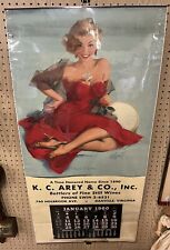 1960 Sexy Pin Up Print Calendar “Real Cute” By Al Buell picture