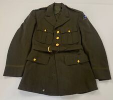 VTG 1942 WWII Regulation Army Officer's Wool Overcoat Short Style Coat picture