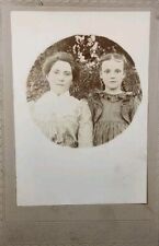 Antique Cabinet Card Sz. Photograph ~ Mother & Daughter ~ CC-10 picture