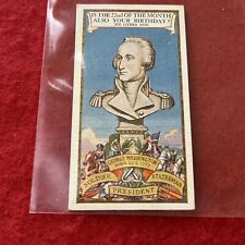 1937 Ardath Tobacco Your Birthday Tells Your Fortune GEORGE WASHINGTON Card #22 picture