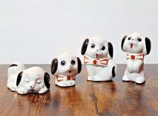 Vintage Set of 4 Porcelain Dogs China, Tallest Is 2.75