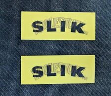 Schwinn Early Stingray Yellow Oval SLIK Tire Stickers - One Pair picture
