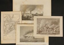 Collection Of 4 Civil War Prints/Maps Feat. The Attack On Fort Sumter picture