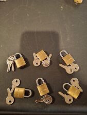 Vintage Small Brass Padlock From Sears, With 2 Keys picture
