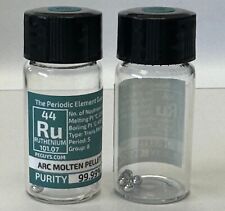 Ruthenium Metal  Beads  1 Gram 99.99% in labeled Glass Vial Arc melted picture