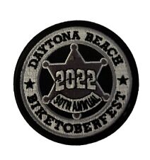 2022 Daytona Beach 30th Annual Biketoberfest Motorcycle Patch Star Officer Badge picture