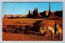 AZ-Arizona, Navajo Family In Monument Valley, Antique, Vintage Souvenir Postcard picture