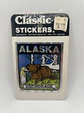 Classic Vintage  Anchorage Alaska Beaver Sticker Holographic picture