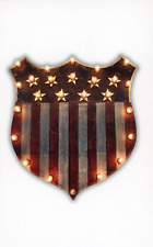 Illuminated Shield from an Early-20th-century Presidential Campaign  --POSTCARD picture