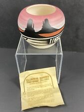 Mini Vase Pot Navajo Naatsilid Pottery Signed Southwest Cedar Mesa picture