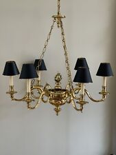 CHAPMAN Williamsburg Brass Bouillotte Lamp Colonial Chandelier Roman Torch 32” picture