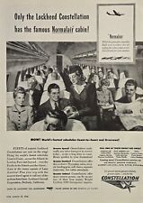 1946 VINTAGE PRINT AD - LOCKHEED CONSTELLATION NORMALAIR CABIN AD - AIRPLANE picture