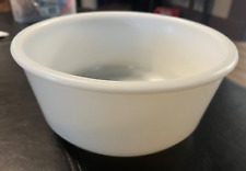 Vintage White Unmarked Milk Glass Mixing Bowl 9” Diameter  x 4.5