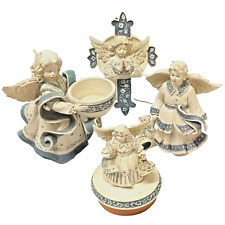 4 Sarah’s Angel's IOB Betty Singer: Candle Topper, Tealite, Cross, Anna, Teresa picture