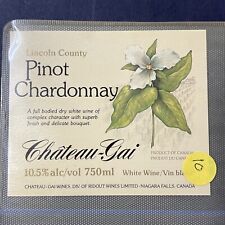Vintage Chateau-Gai Pinot Chardonnay Red Wine UNUSED Paper Label Q10 picture