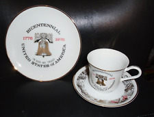 BICENTENNIAL 1776-1976 USA FINE CHINA BY VILETTA PLATE/CUP & SAUCER picture