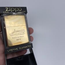 Zippo Lighter U.S.S. La Salle AGF-3 Solid Brass New 1992 picture