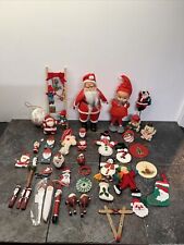 Huge Lot Of Vintage Antique Christmas Items Ornaments Decor Santas picture