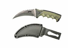 Tactical Hunting Karambit Knife With Hard She’ll Sheath 9” - Green picture