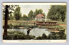 Toledo OH-Ohio, Trout Fishing At Castalia, Antique Vintage Souvenir Postcard picture