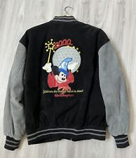 Walt Disney World Cast Member Sorcerer Mickey Leather Letterman Jacket Size XL picture