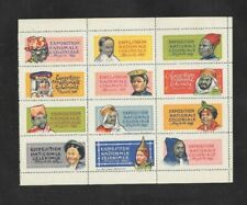 Poster Stamp Label Sheet EXPOSITION NATIONALE COLONIALE Marseille 1922 France picture