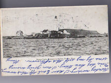 BOSTON Entrance to HARBOR MASSACHUSETTS MA Lighthouse 1906 Old Vintage Postcard picture