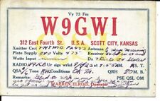 QSL 1932 Scott City Kansas      radio card picture