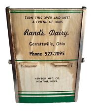 Vtg Rand’s Dairy Advertising Mirror Garrettsville OH Ohio Newton Mfg Iowa A29 picture