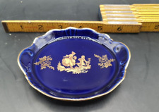 Imperia Limoges 22K Gold & Cobalt Blue Miniature Tray Plate picture