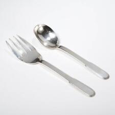 Christofle Laos Luc Lanel Art Deco Silverplate Serving Fork Spoon Set A picture