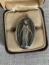 Antique Creed Sterling Silver Miraculous Medal 1½