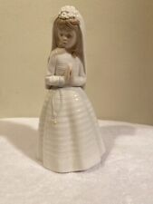 Nao / Lladro Porcelain Figurine 239 First Communion Woman Wedding Dress Praying picture