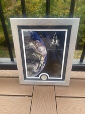 Highland Mint Framed & Matted Space Force Silver Coin & Photos Authentic picture