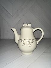 Everyday Gibson Celebrate 66 oz Teapot Ivory with Gold Tone Design & Bow picture
