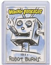 2024 Topps Wacky Packages ROBOT BURNS 1/1 SKETCH By Artist ROBERT JIMENEZ picture
