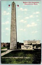 Vtg Charlestown Massachusetts MA Bunker Hill Monument 1910s Old View Postcard picture