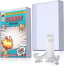 Comic Book Display Case Set, Include Comic Book Sleeves and Clear Plastic Easels picture