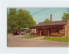 Postcard Log Cabin Tourist Center Vincennes Indiana USA picture
